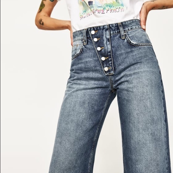 denim palazzo zara